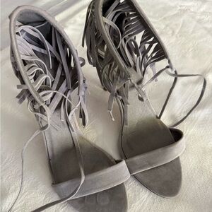 Brand new Suede shoes beautiful gray stylish.never been worn but  with no box.